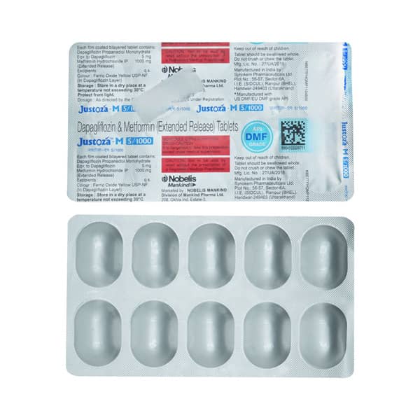 Justoza M 5/1000mg Strip Of 10 Tablets