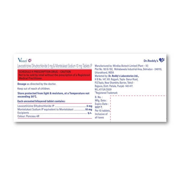 Vozet M 5/10mg Strip Of 10 Tablets