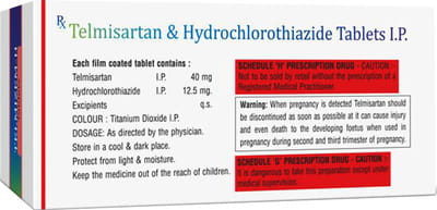Telmizem H 40mg Strip Of 10 Tablets
