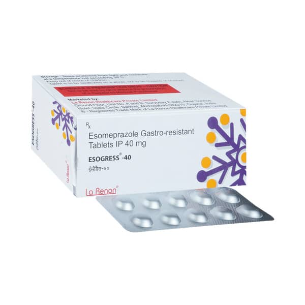 Esogress 40mg Strip Of 15 Tablets