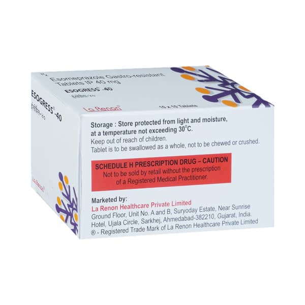 Esogress 40mg Strip Of 15 Tablets