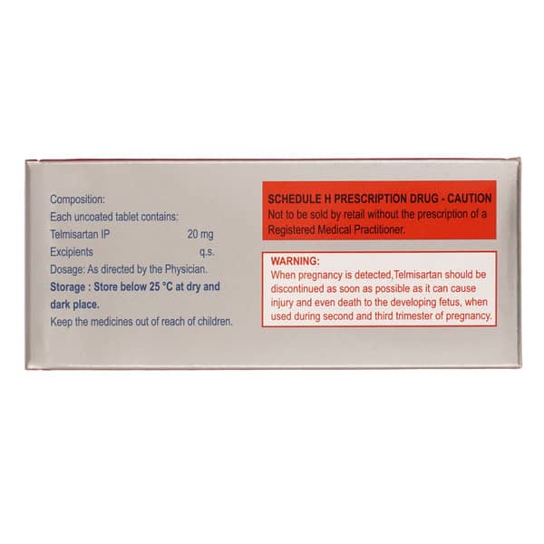 Telmisat 20mg Strip Of 15 Tablets