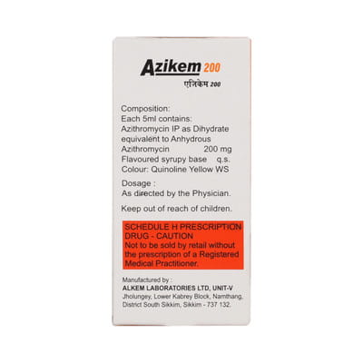 Azikem 200mg Bottle Of 30ml Suspension