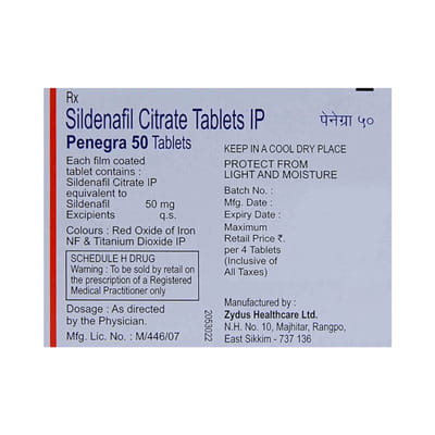 Penegra 50 Strip Of 2 Tablets
