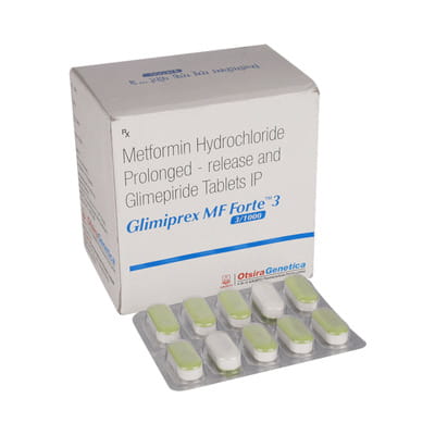 Glimiprex Mf Forte 3/1000mg Strip Of 10 Tablets