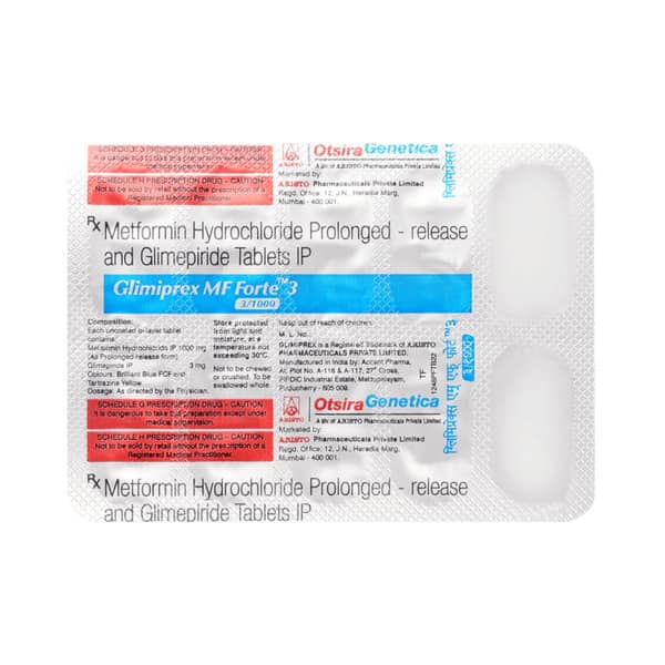 Glimiprex Mf Forte 3/1000Mg Strip Of 10 Tablets