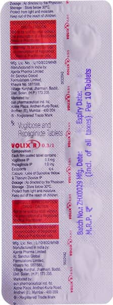 Volibo R 0.3/1mg Strip Of 10 Tablets