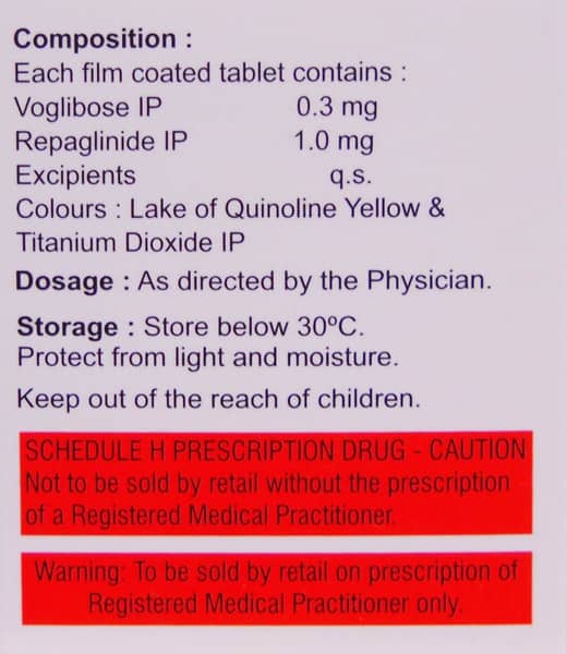 Volibo R 0.3/1mg Strip Of 10 Tablets