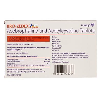 Bro Zedex Ace Strip Of 10 Tablets