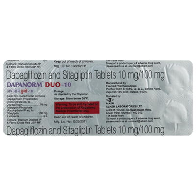 Dapanorm Duo 10mg Strip Of 10 Tablets