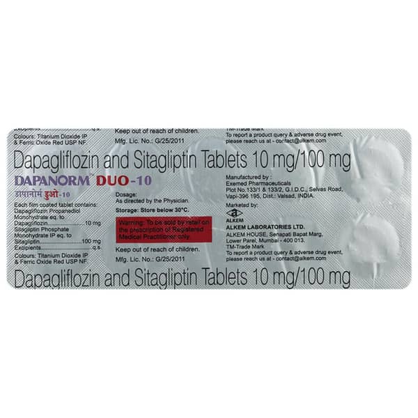 Dapanorm Duo 10mg Strip Of 10 Tablets