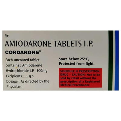 Cordarone 100mg Strip Of 15 Tablets