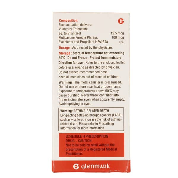 Vilor F 100mcg Box Of 120 Metered Dose Inhaler