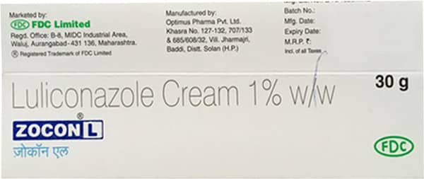 Zocon L 1% Tube Of 30gm Cream
