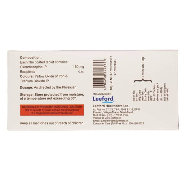 Oxbizep 150 Strip Of 10 Tablets