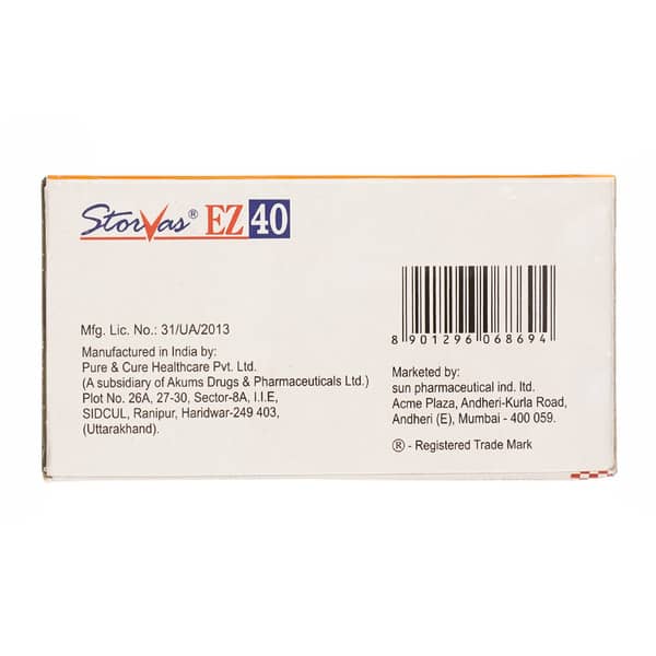 Storvas Ez 40mg Strip Of 10 Tablets