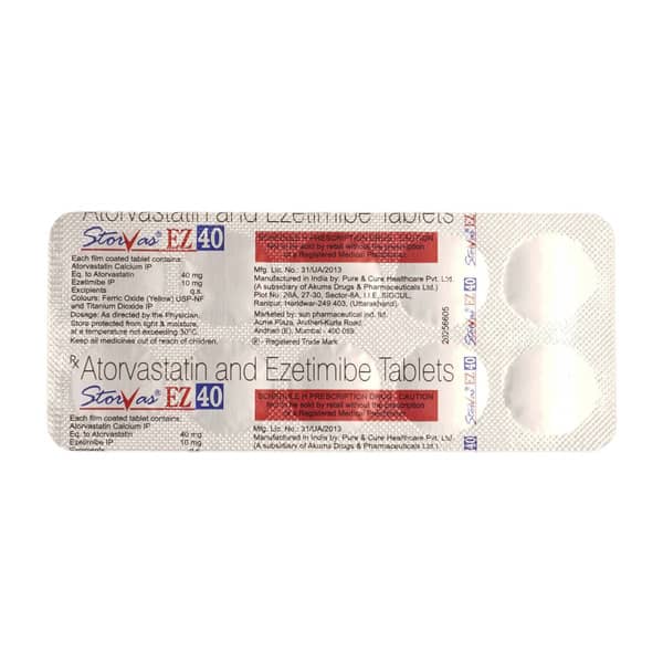 Storvas Ez 40mg Strip Of 10 Tablets