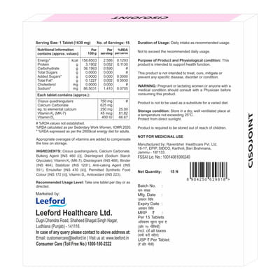 Cisojoint Strip Of 15 Tablets