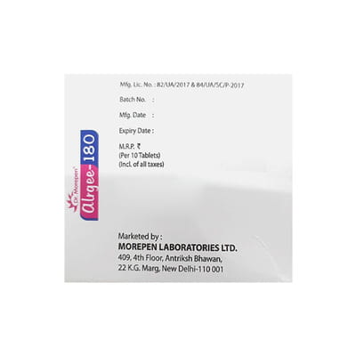 Alrgee 180 Strip Of 10 Tablets