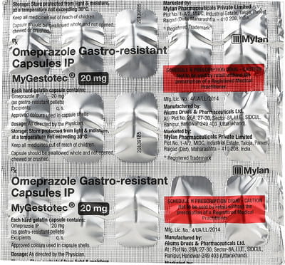 Mygestotec 20mg Strip Of 15 Capsules