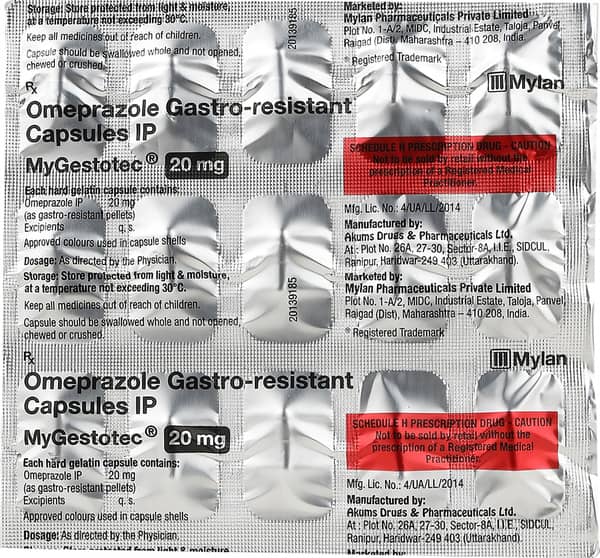 Mygestotec 20mg Strip Of 15 Capsules