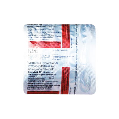 Glimchek M 1mg Strip Of 15 Tablets