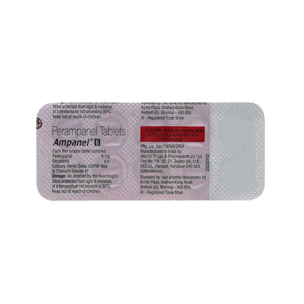 Ampanel 6mg Strip Of 10 Tablets