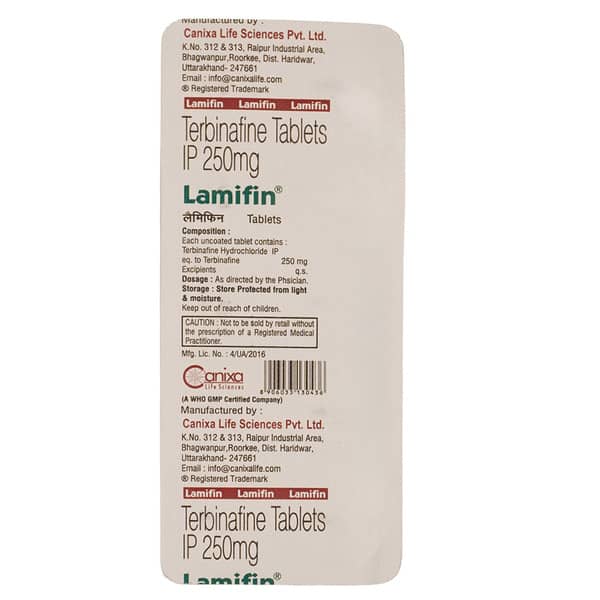 Lamifin 250mg Strip Of 10 Tablets