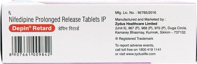 Depin Retard 20mg Strip Of 15 Tablets