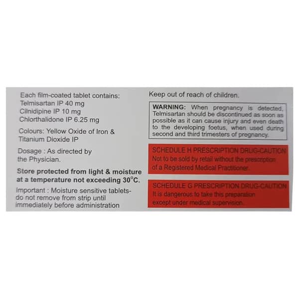 Telplus Trio 40/10/6.25Mg Strip Of 15 Tablets
