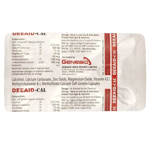 Deeaid Cal Strip Of 10 Softgel Capsules