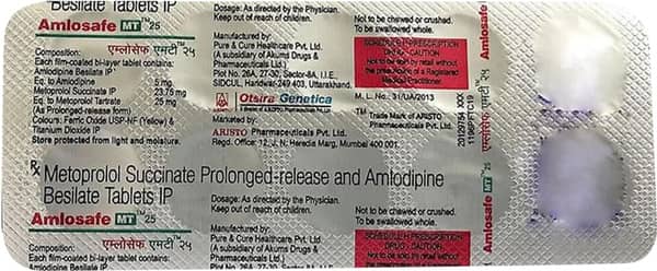 Amlosafe Mt 25mg Strip Of 10 Tablets