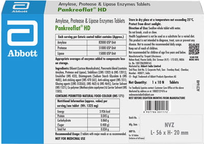 Pankreoflat Hd Strip Of 10 Tablets