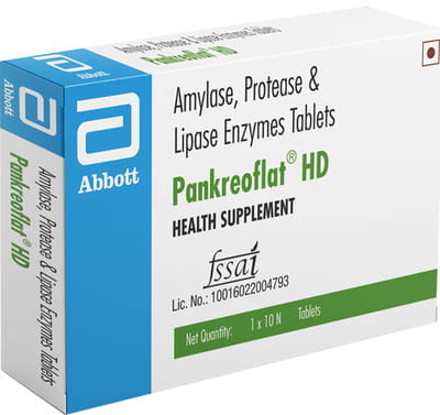 Pankreoflat Hd Strip Of 10 Tablets
