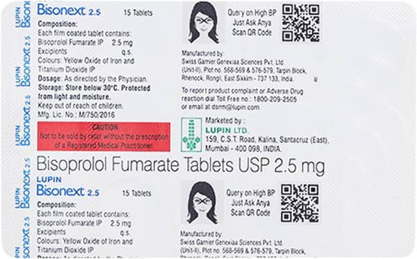 Bisonext 2.5mg Strip Of 15 Tablets