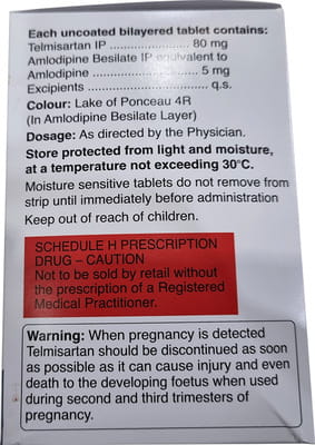 Amlopres Tl 80mg Strip Of 15 Tablets