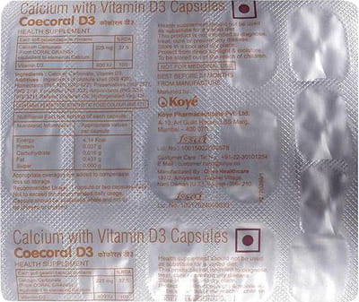 Coecoral D3 Strip Of 15 Capsules