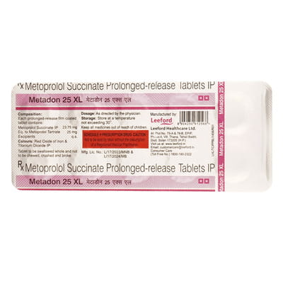 Metadon Xl 25mg Strip Of 10 Tablets