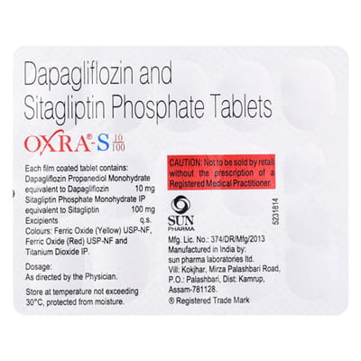 Oxra S 10/100mg Strip Of 15 Tablets