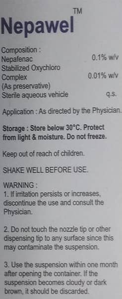 Nepawel Bottle Of 5ml Eye Drops