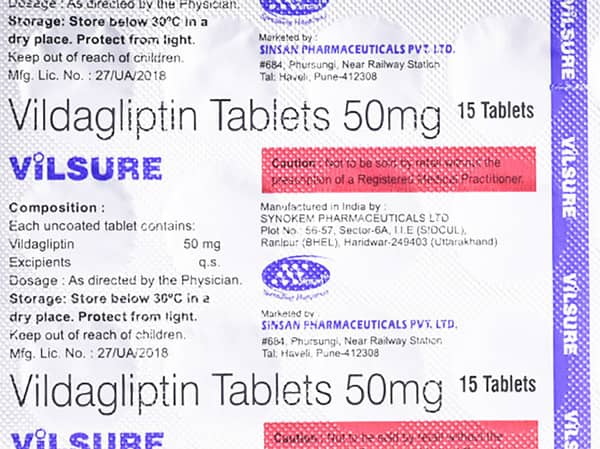 Vilsure 50mg Strip Of 15 Tablets