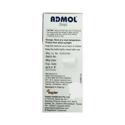 Admol Sweet Orange Flavour Bottle Of 30ml Oral Drops