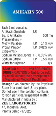 Amikazin 500mg Vial Of 2ml Injection