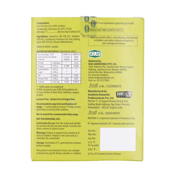 Sacctik Gg Sachet Of 1Gm Oral Powder