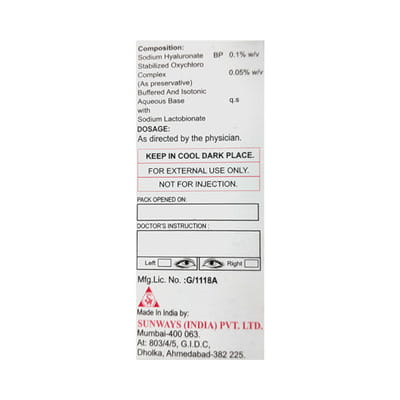 Oculact Bottle Of 10ml Eye Drops