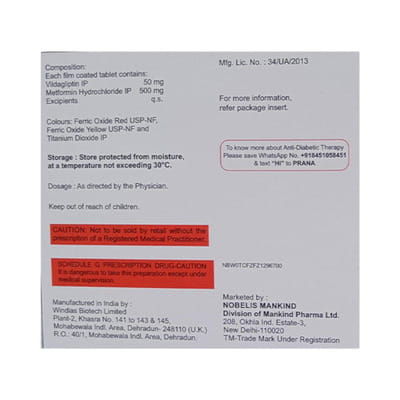 Zukanorm M 50/500mg Strip Of 20 Tablets