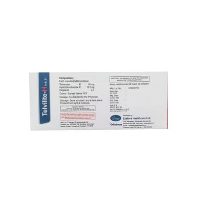 Telvilite H 80/12.5mg Strip Of 10 Tablets