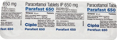 Parafast 650mg Strip Of 10 Tablets