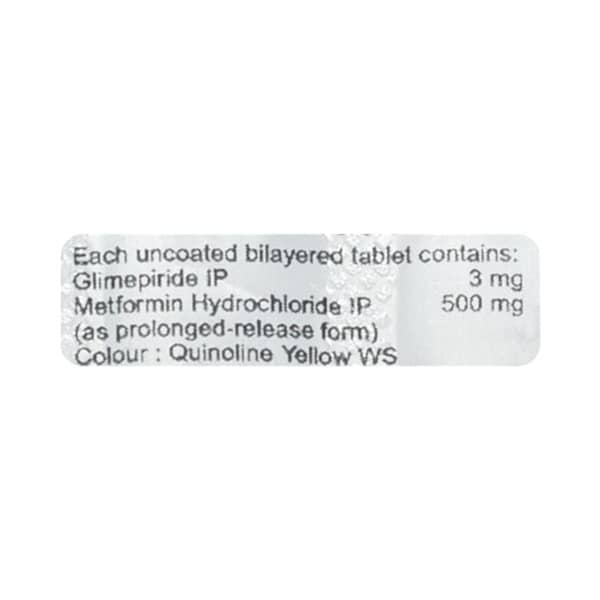 Amanza M 3Mg/500Mg Strip Of 10 Tablets