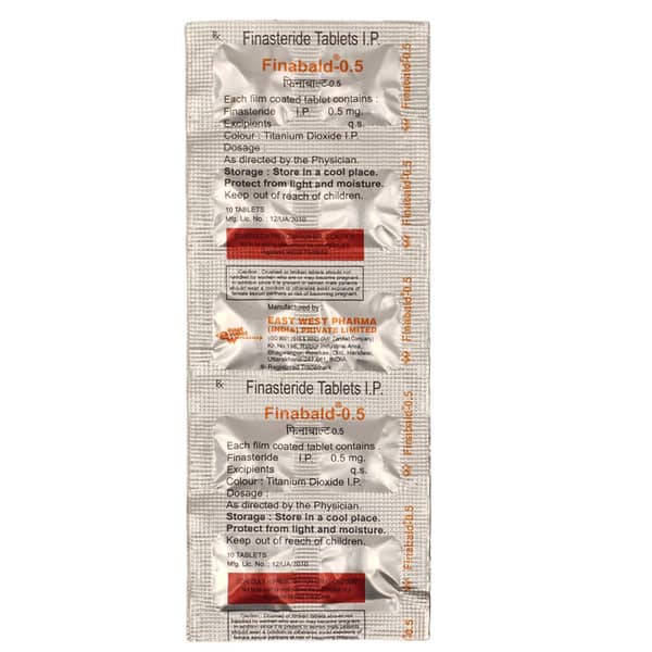 Finabald 0.5mg Strip Of 10 Tablets